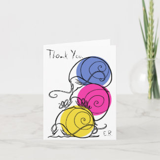 Schnecke-Stapel danken Ihnen zu kardieren Dankeskarte