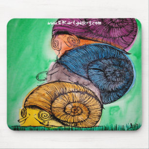 Schnecke-Stapel Mousepad