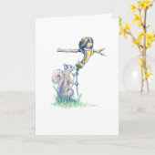 Schnecke u. Eichhörnchen IV (Frühling 2016) Karte (Gelbe Blume)