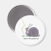 Schnecke überrascht magnet (Vorderseite/Rückseite)