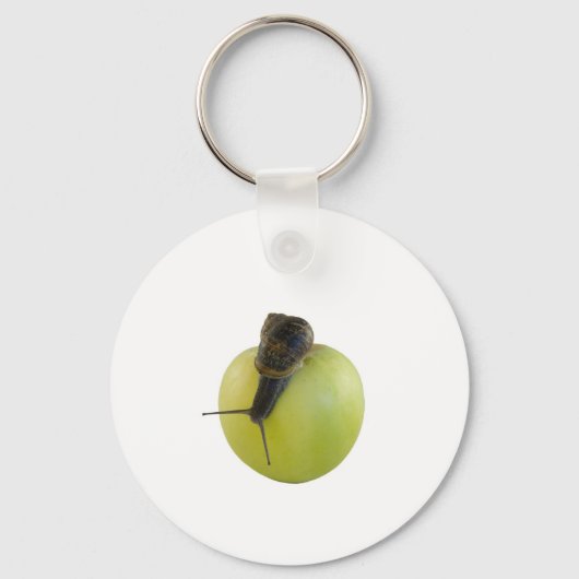 Schnecke und Apfel Schlüsselanhänger (Vorderseite)