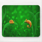 Schnecke und Chamäleon Mousepad (Vorne)
