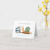 Schnecke und gestreifte Tasse Karte (Gelbe Blume)