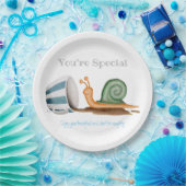 Schnecke und gestreifte Tasse Pappteller (Party)