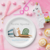 Schnecke und gestreifte Tasse Pappteller (Party)