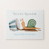 Schnecke und gestreifte Tasse Puzzle (Horizontal)