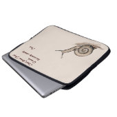 Schnecke ursprüngliches Pastellzenzeichnen Laptopschutzhülle (Vorne Knopf)
