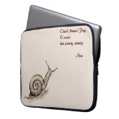 Schnecke ursprüngliches Pastellzenzeichnen Laptopschutzhülle (Vorderseite Links)