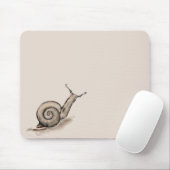 Schnecke ursprüngliches Pastellzenzeichnen Mousepad (Mit Mouse)