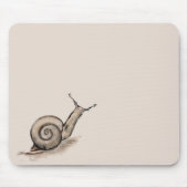 Schnecke ursprüngliches Pastellzenzeichnen Mousepad (Vorne)