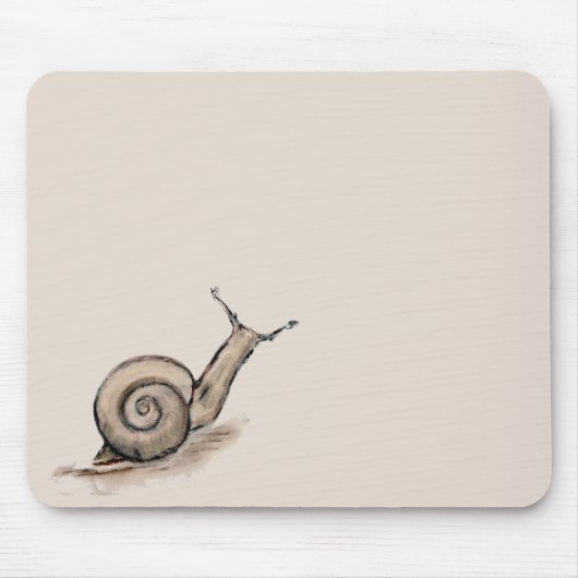 Schnecke ursprüngliches Pastellzenzeichnen Mousepad (Vorne)