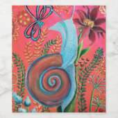 Schnecke Weinetikett (Einzelnes Label)