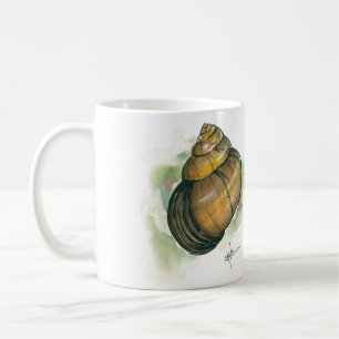 Schnecke-Zuhausevorderer und hinterer Watercolor Kaffeetasse