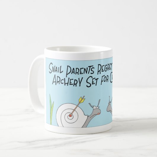Schneckebogenschießen Weihnachtsgeschenk Kaffeetasse (Vorderseite Links)