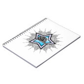 Schneckekunst des blauen Sternes Notizblock (Linke Seite)