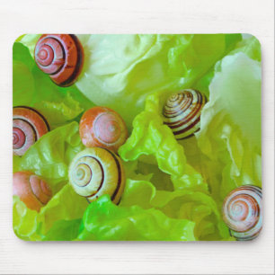 Schnecken auf Salat Mousepad