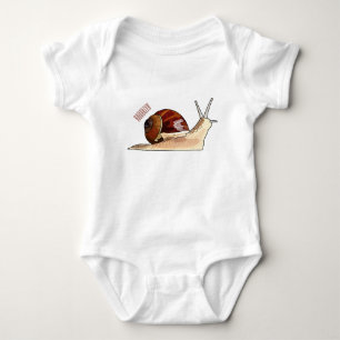 Schnecken-Cartoon-Illustration Baby Strampler