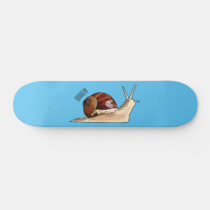 Schnecken-Cartoon-Illustration Skateboard