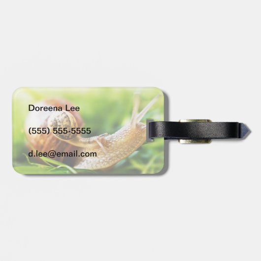 Schnecken Gepäckanhänger (Rückseite horizontal)