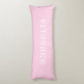 "Schnecken" Hellrosa weiße Buchstaben Seitenschläferkissen (Rückseite (Vertikal))