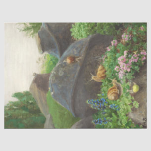 Schnecken im Garten (von H.A. Brendekilde) Seidenpapier