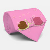 Schnecken in der Liebe-Krawatte Krawatte (Gerollt)