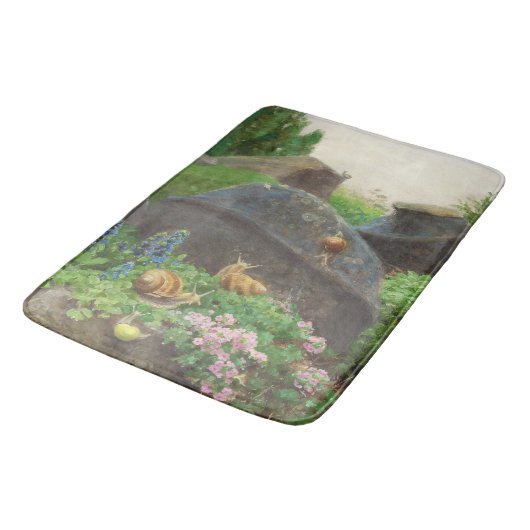 Schnecken in einem Rockgarten (von H.A. Brendekild Badematte (Schrägansicht)