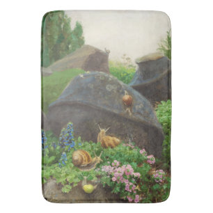 Schnecken in einem Rockgarten (von H.A. Brendekild Badematte