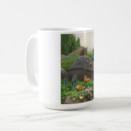 Schnecken in einem Rockgarten (von H.A. Brendekild Kaffeetasse (Vorderseite Links)