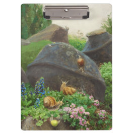 Schnecken in einem Rockgarten (von H.A. Brendekild Klemmbrett