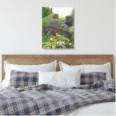 Schnecken in einem Rockgarten (von H.A. Brendekild Leinwanddruck (Insitu (Schlafzimmer))