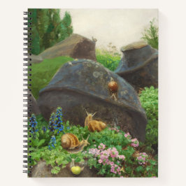 Schnecken in einem Rockgarten (von H.A. Brendekild Notizblock