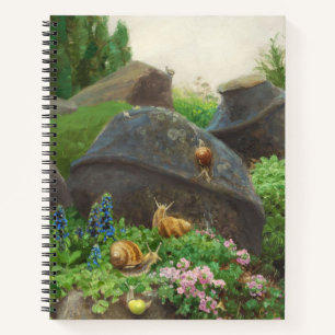 Schnecken in einem Rockgarten (von H.A. Brendekild Notizblock