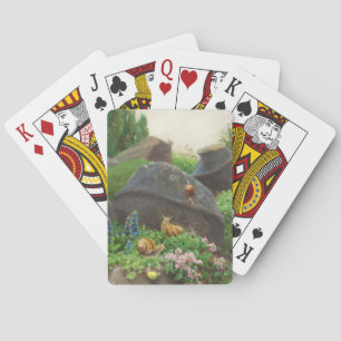 Schnecken in einem Rockgarten (von H.A. Brendekild Spielkarten