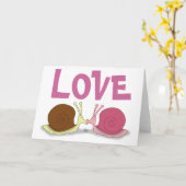 Schnecken in Liebe Grußkarte Karte (Gelbe Blume)