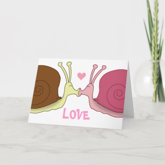 Schnecken in Liebe Grußkarte Karte (Vorderseite)