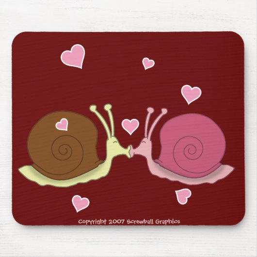 Schnecken in Liebe Mousepad (Vorne)