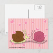 Schnecken in Liebe Postkarte (Vorne/Hinten)