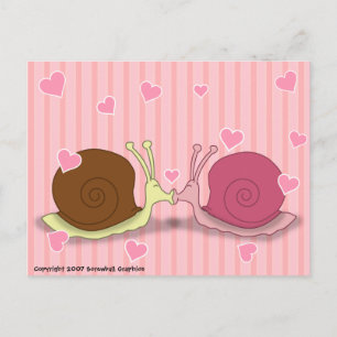 Schnecken in Liebe Postkarte