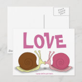 Schnecken in Liebe Postkarte (Vorne/Hinten)