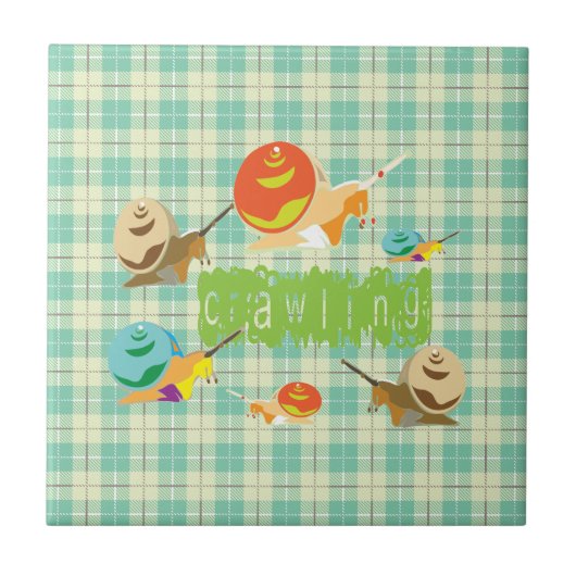 Schnecken kriechen fliese (Vorderseite)