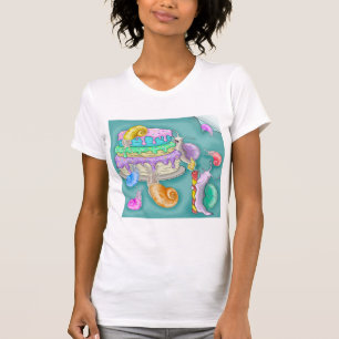 Schnecken mit Geburtstagstorte, Party T - Shirt