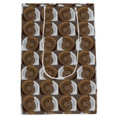 Schnecken Muscheln Abstraktes Muster Mittlere Geschenktüte (Rückseite)