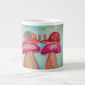 Schnecken Mushroom Spring White Tasse (Vorderseite)