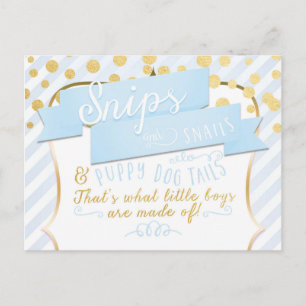 Schnecken & Schnecken Jungen Ankündigungs-Foto-Pos Ankündigungspostkarte