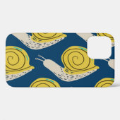 Schnecken Silhouetten: gelb, rosa Muster. Case-Mate iPhone Hülle (Rückseite (Horizontal))