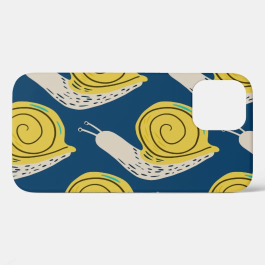 Schnecken Silhouetten: gelb, rosa Muster. Case-Mate iPhone Hülle (Rückseite (Horizontal))