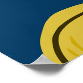 Schnecken Silhouetten: gelb, rosa Muster. Poster (Ecke)