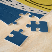 Schnecken Silhouetten: gelb, rosa Muster. Puzzle (Seite)