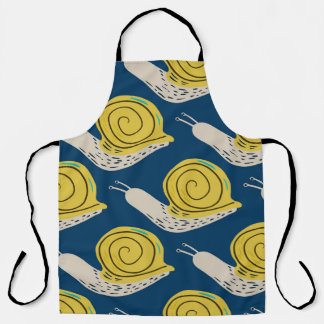 Schnecken Silhouetten: gelb, rosa Muster. Schürze